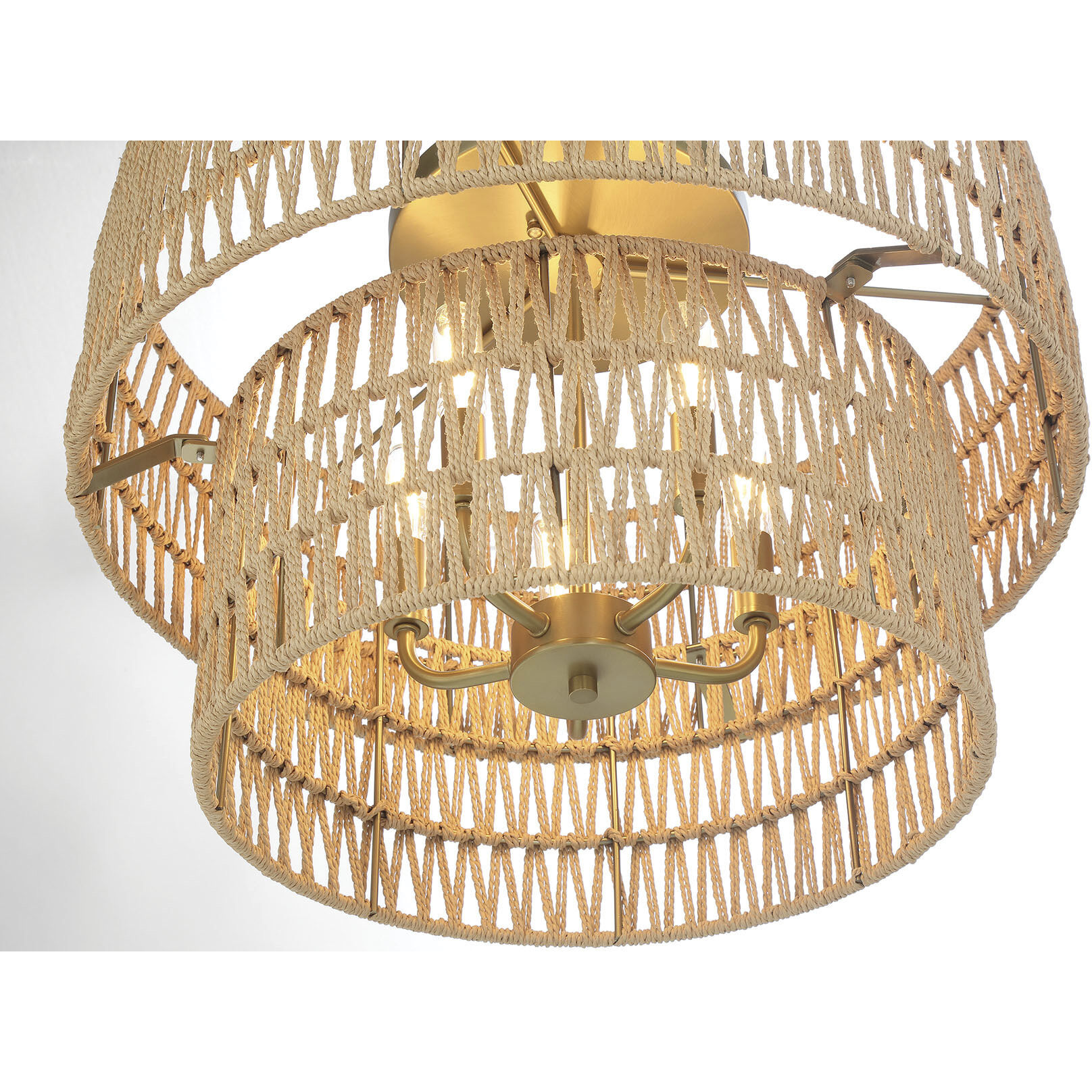 Bungalow Heaven 5 Light 20 inch Soft Brass Flush Mount Ceiling Light